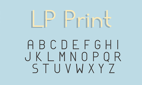 LP Print Typeface
